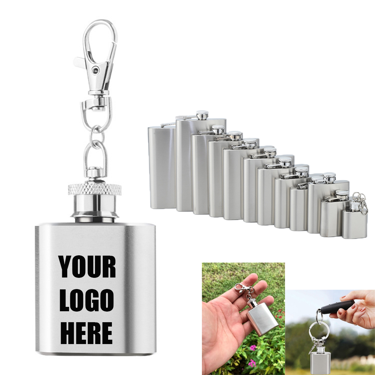 Stainless 1 oz. Steel Flask 2
