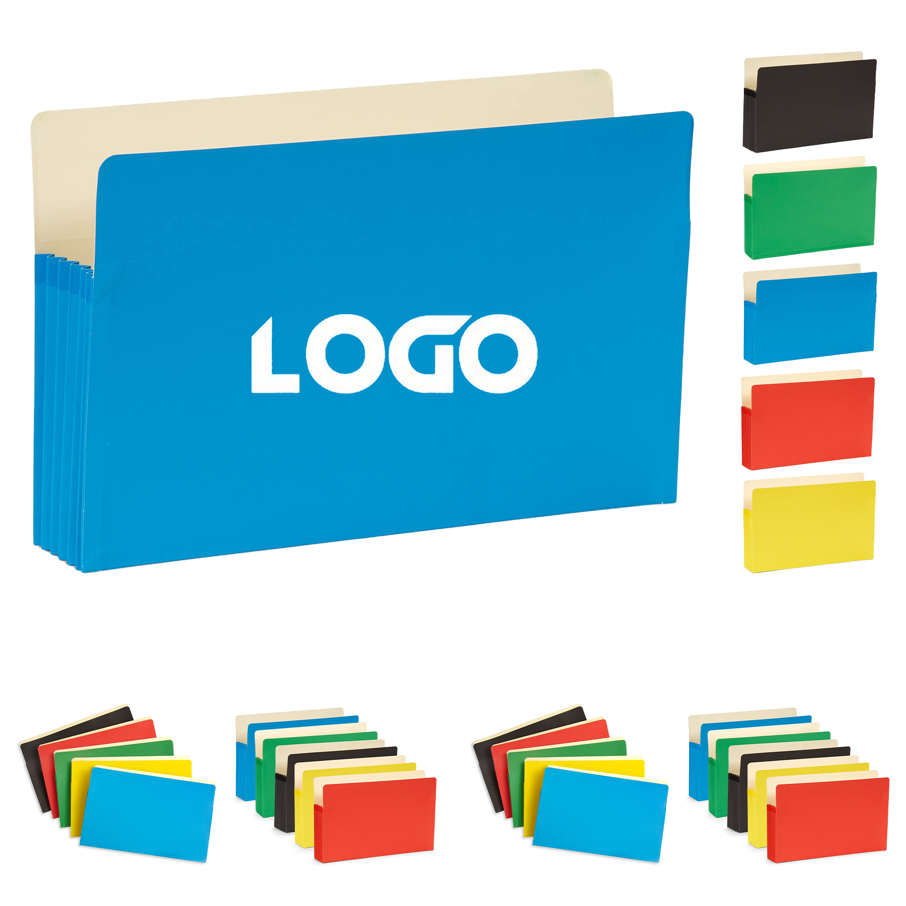 10 5" Expandable File Folders