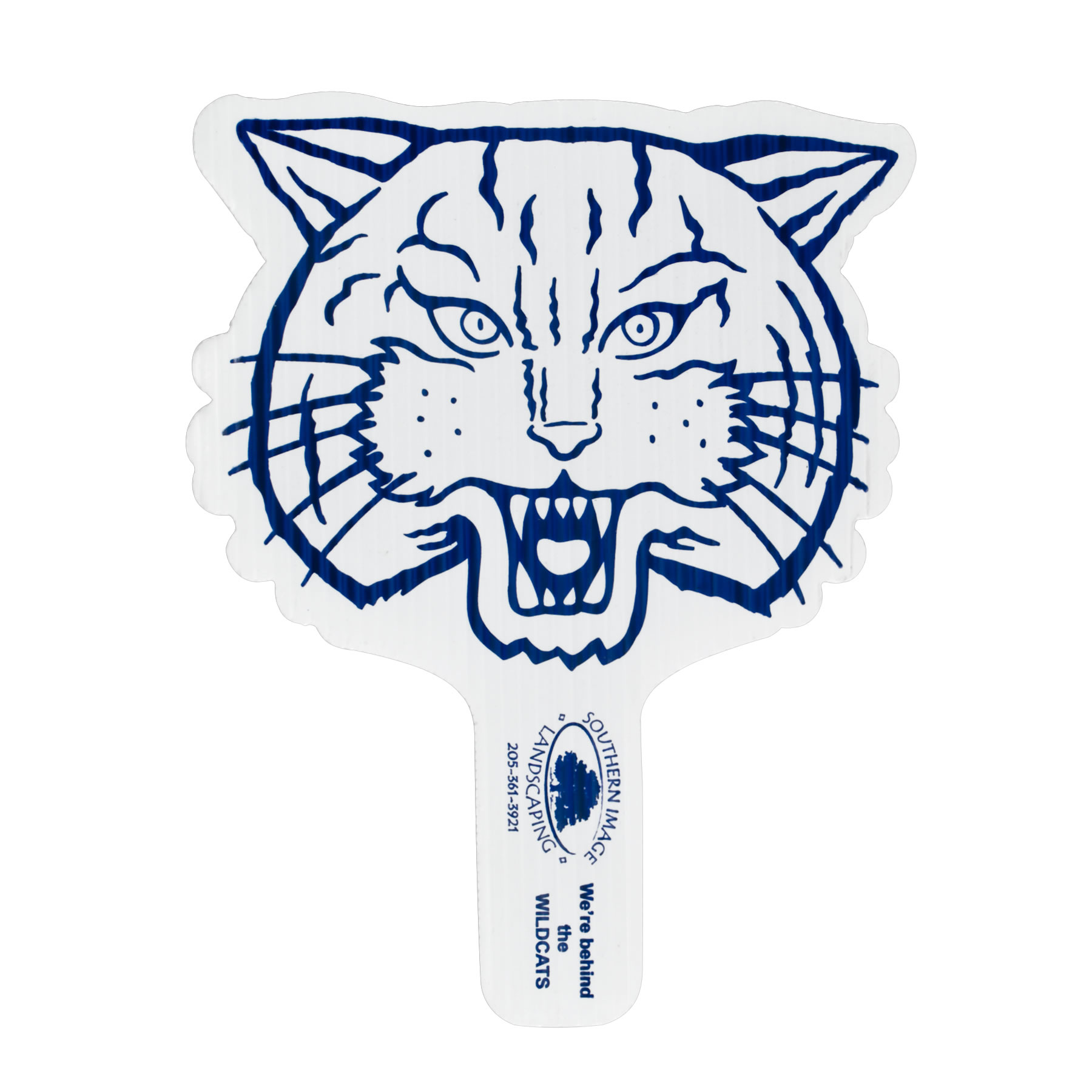 Wildcat Mascot Hand Fan, Screen Printed 34