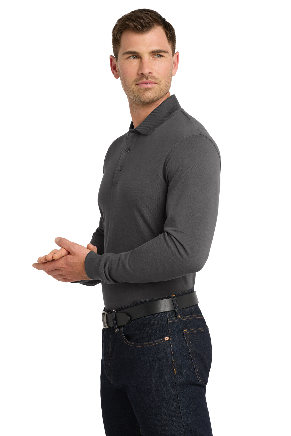 Port Authority EZCotton Long Sleeve Polo. K8000LS 26
