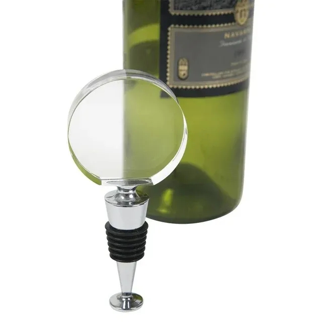Round Optic Crystal Stopper With Flat Bottom 3