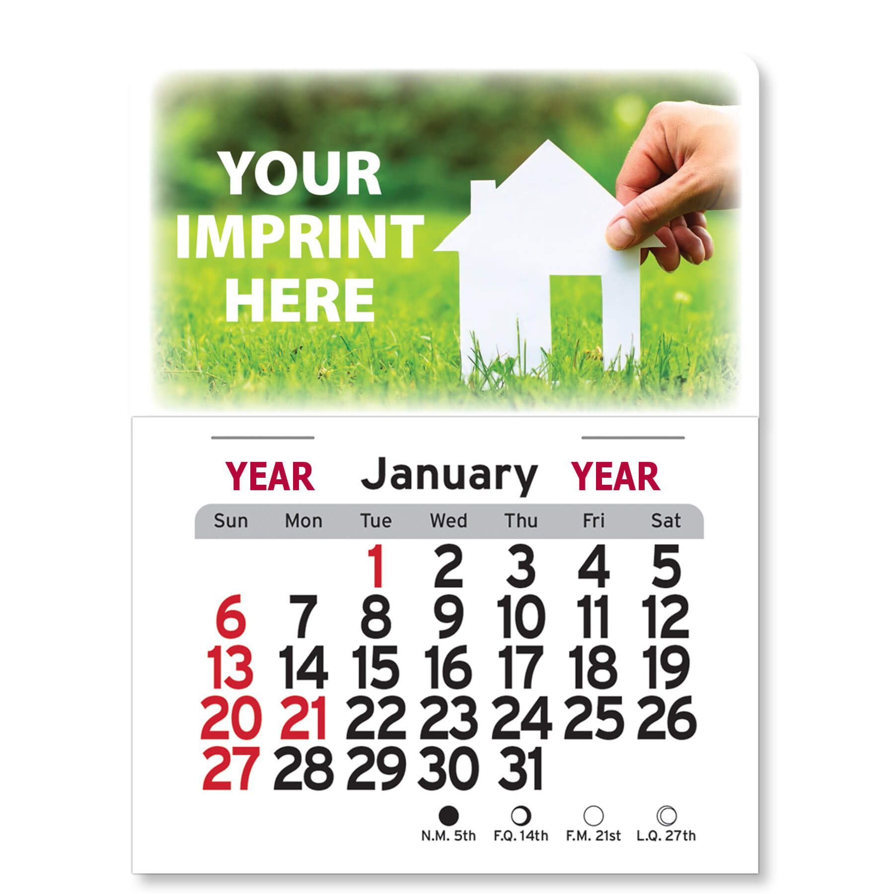 Adhesive Peel-N-Stick® Calendar - Rectangle 15
