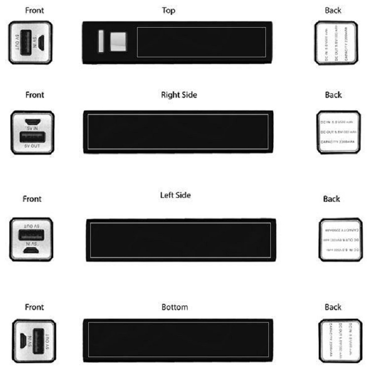 Power Bank 2400 with Capacity Indicator Lights 3