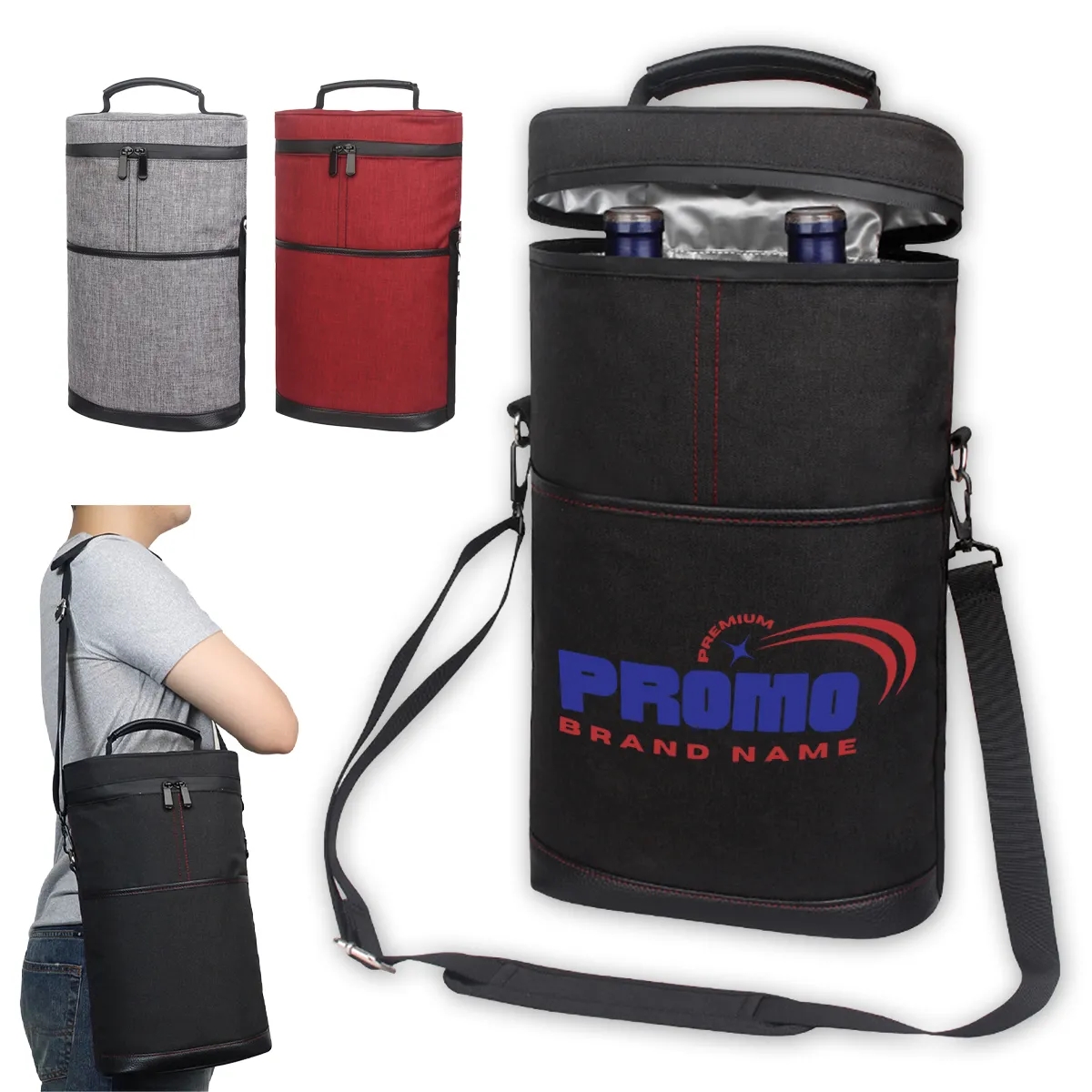 In Stock Outdoor Leakproof Insulated Wine Cooler Tote Bags 6