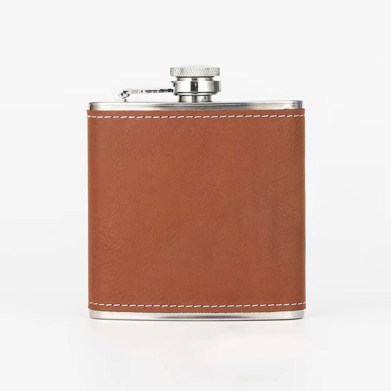Stainless Steel Wrapped Hip Flask 5