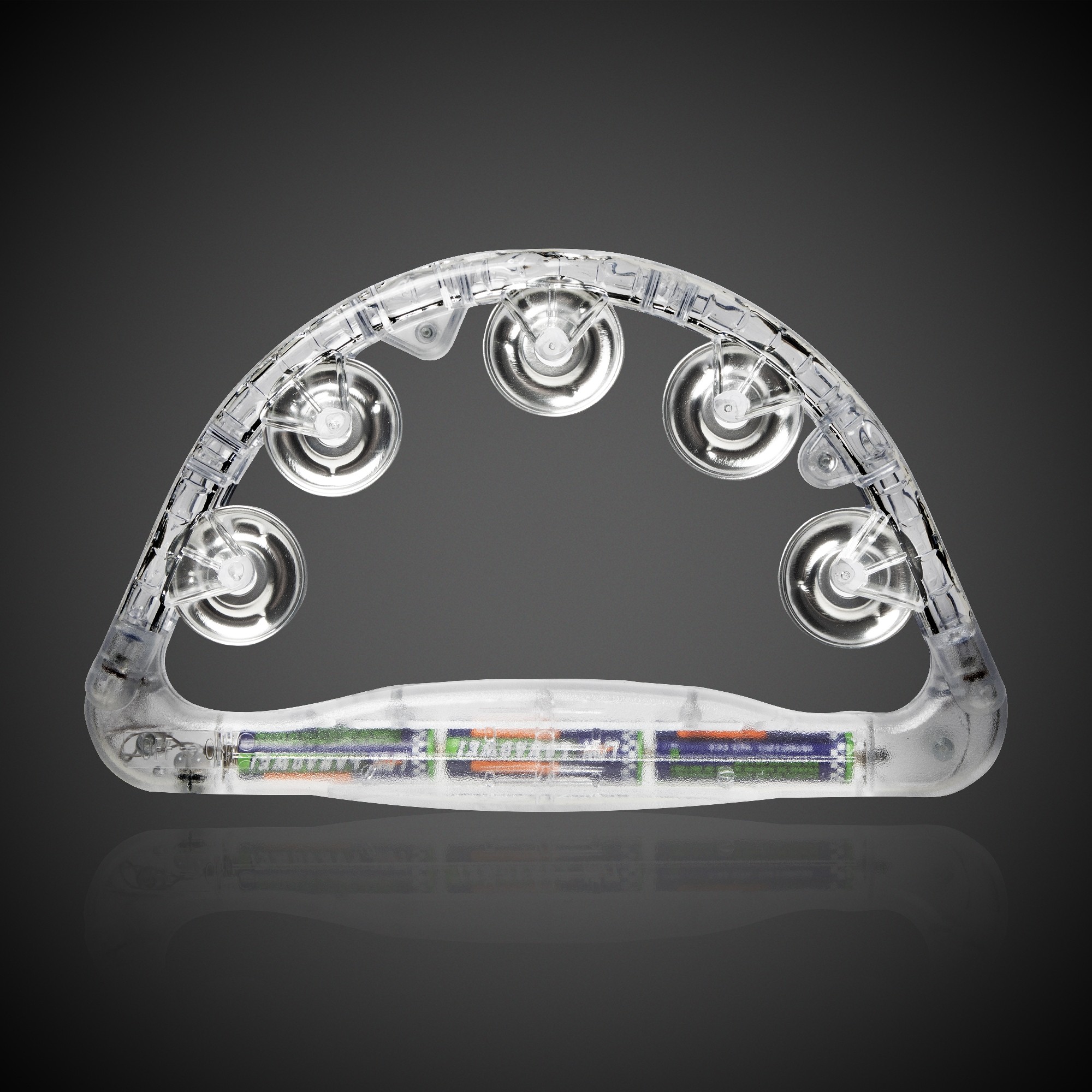 Clear 9" Light Up Glow Tambourine 5