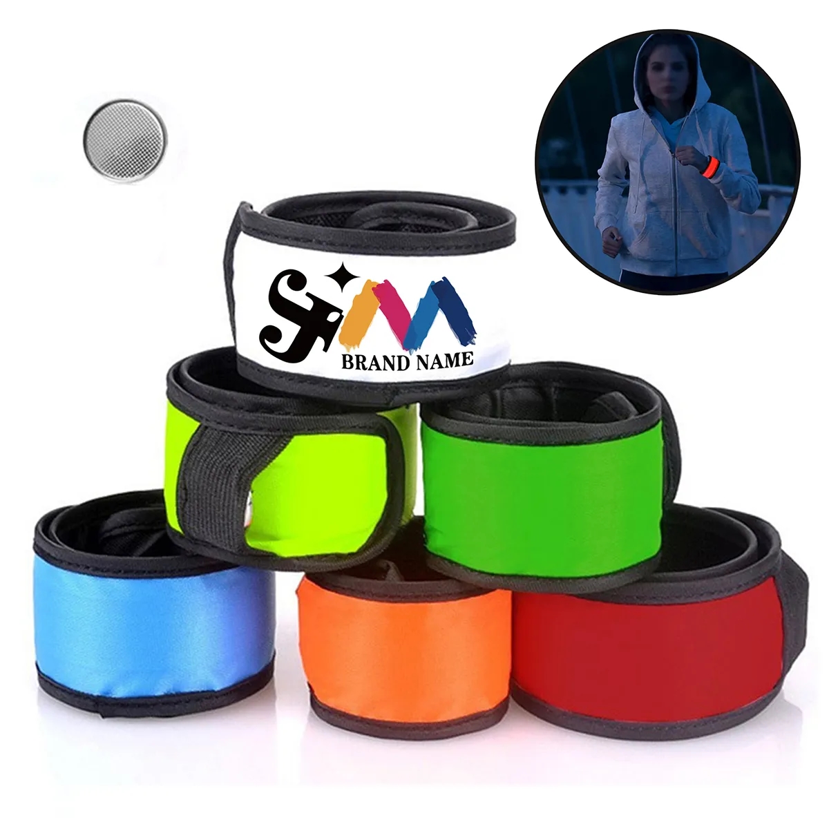 LED Luminous Night Running Wrist Strap Bracelet Arm Band 2