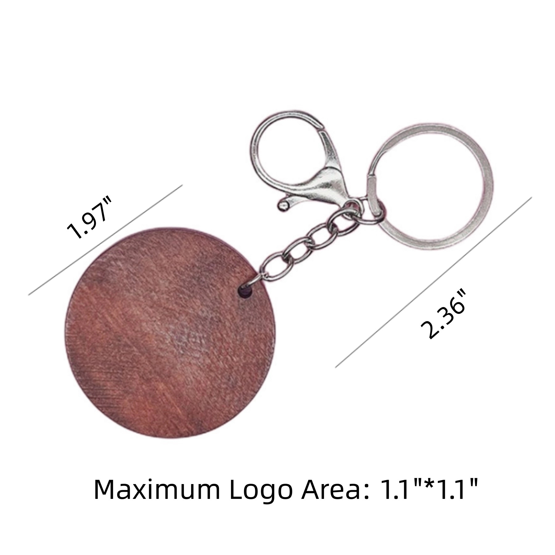 Custom Wood Round Keychain 1