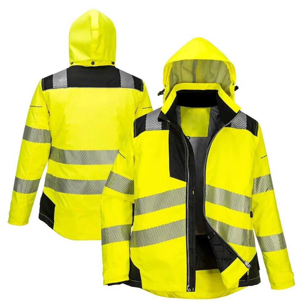 Hi Vis Bomber Reflective Safety Winter Jacket Workwear 6
