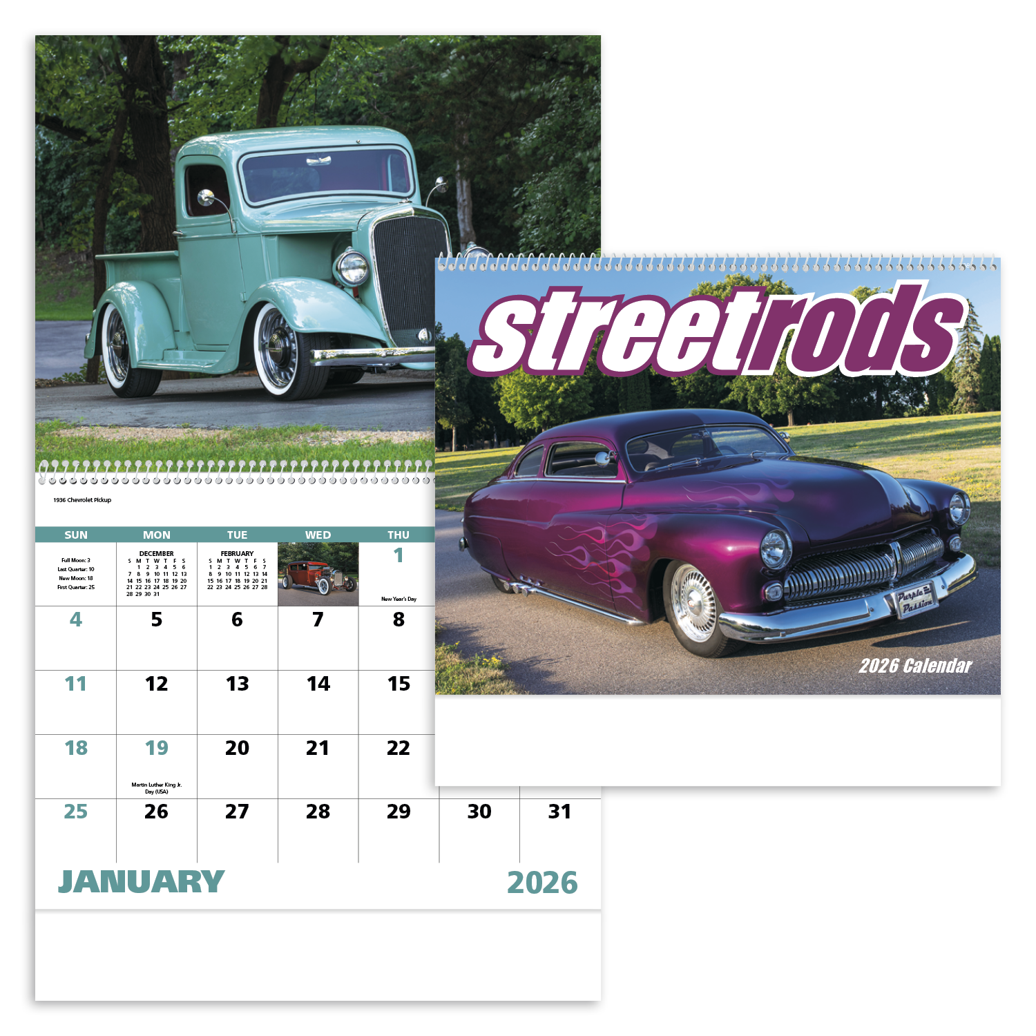 Good Value™ Street Rods - Spiral Calendar 9