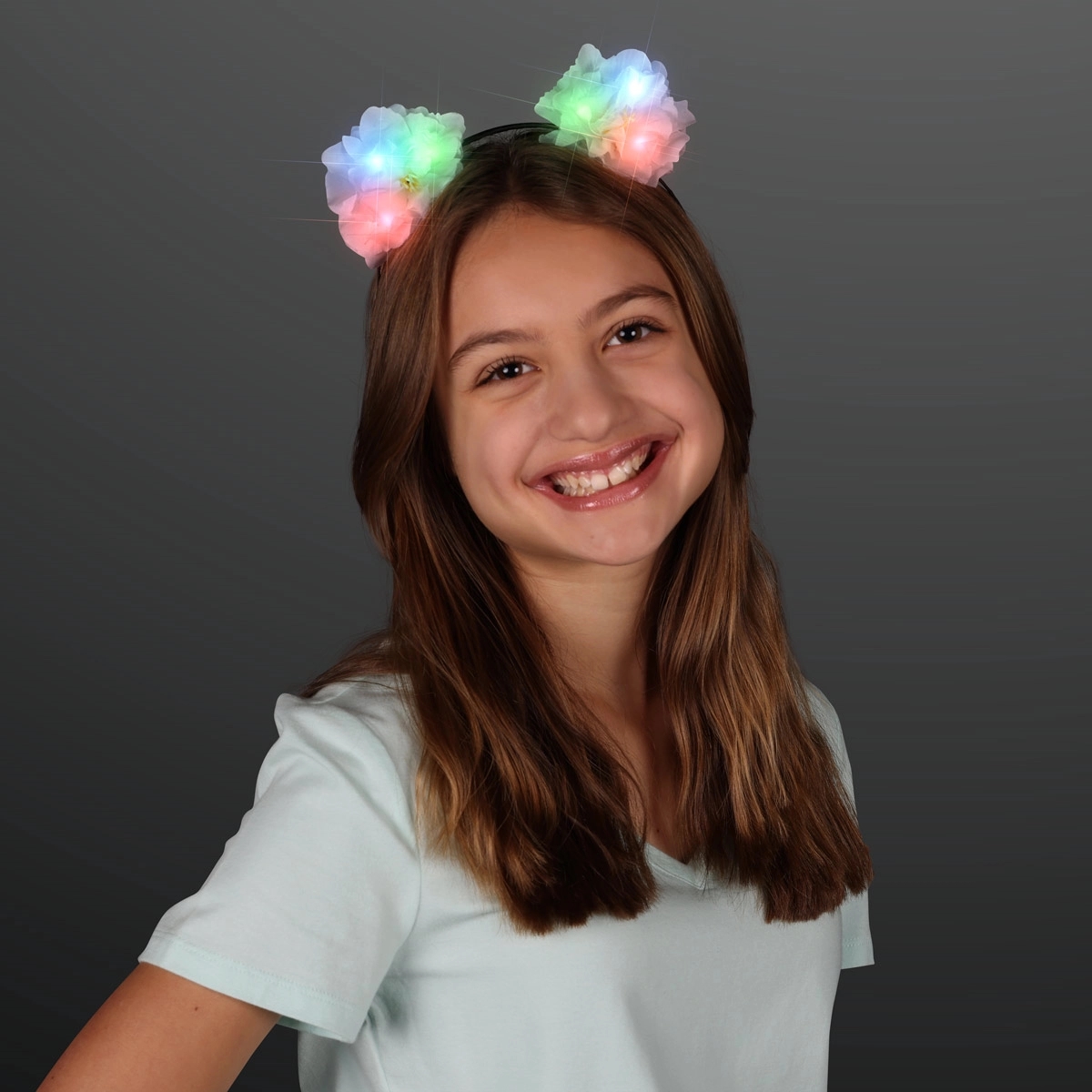 Flower Ears Color Change LED Headband 2