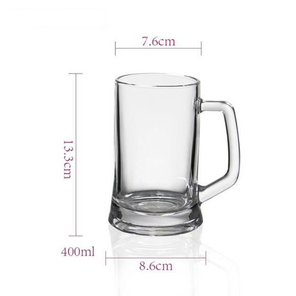 Beer Glass Mugs With Handle 13.5oz 3