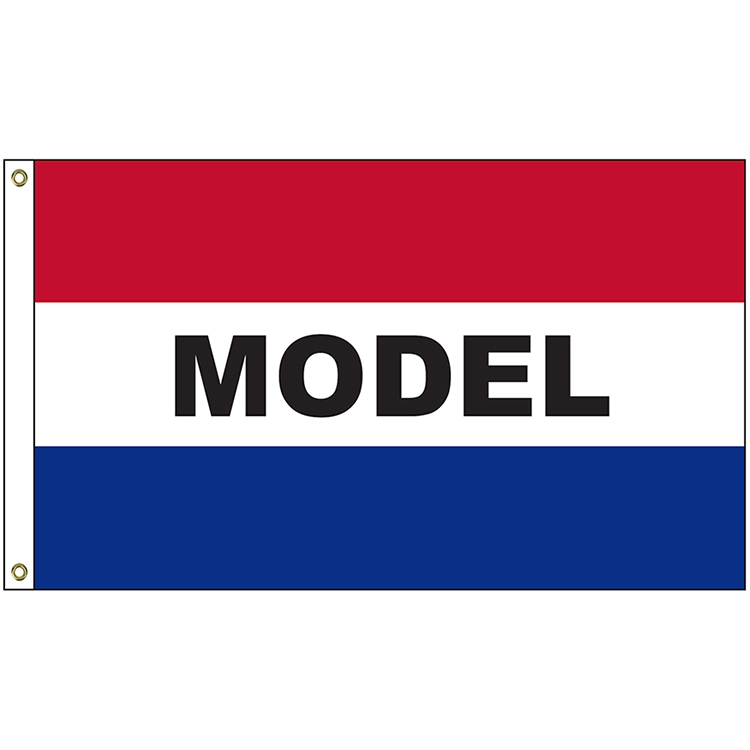 Model 3' x 5' Message Flag with Heading and Grommets 2
