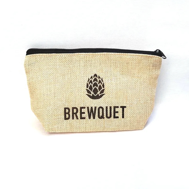 Custom Jute Zipper Pouch 4