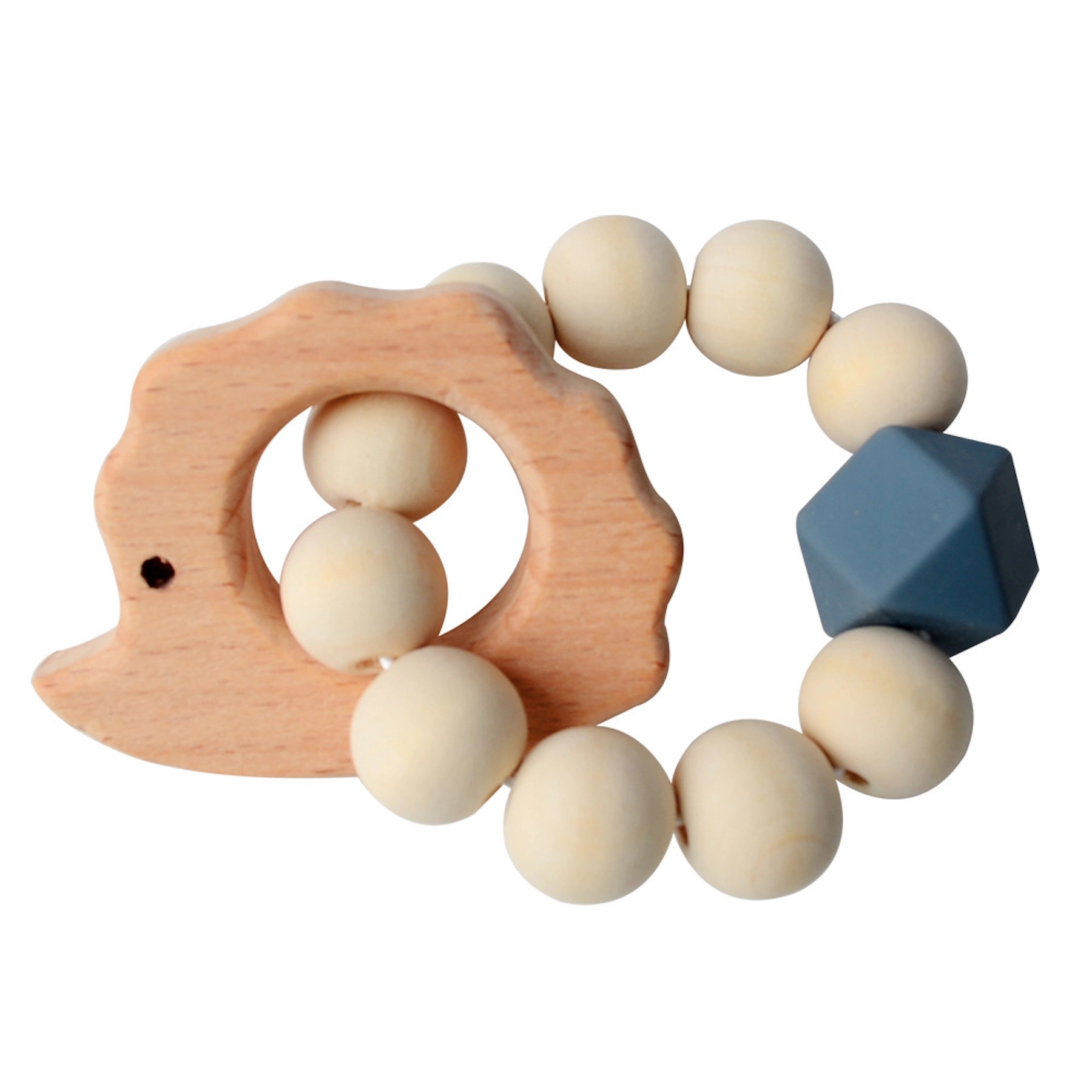 Natural Wood Teething Rattle : 3 M+ 1