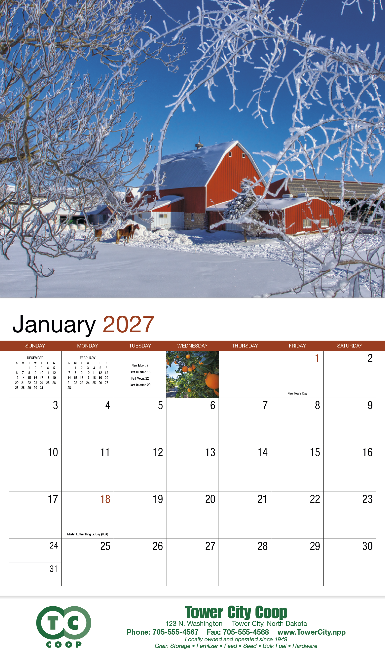 HotLine® Products America's Bounty Appointment Calendar - Stapled 40