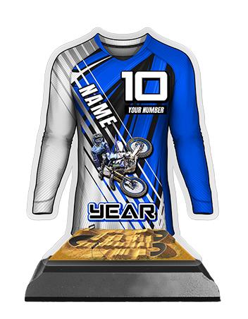 Jersey Acrylic Trophy: 6" Jersey Shape (Motocross) 2