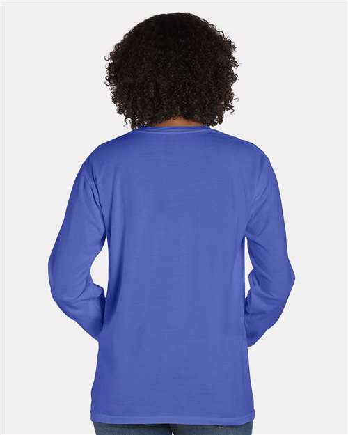 Unisex Garment-Dyed Long Sleeve T-Shirt With a Pocket - GDH250 44