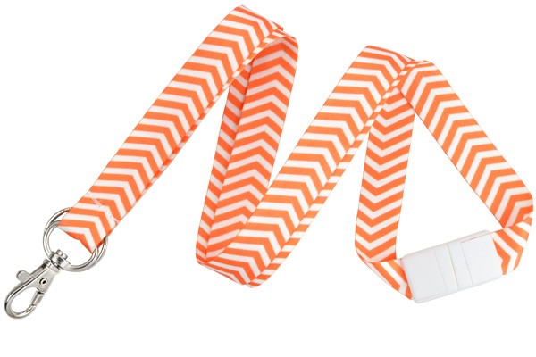 Zig Zag Dye Sublimated Pre-Printed Lanyards w/ Breakaway 3