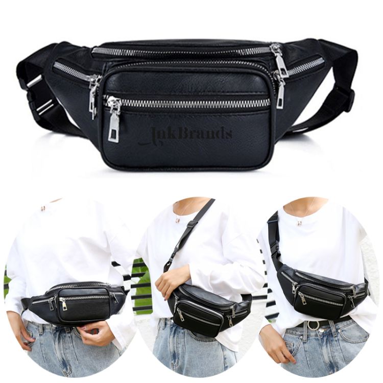 Fanny Pack Waist Bag Multifunction Genuine Leather 3