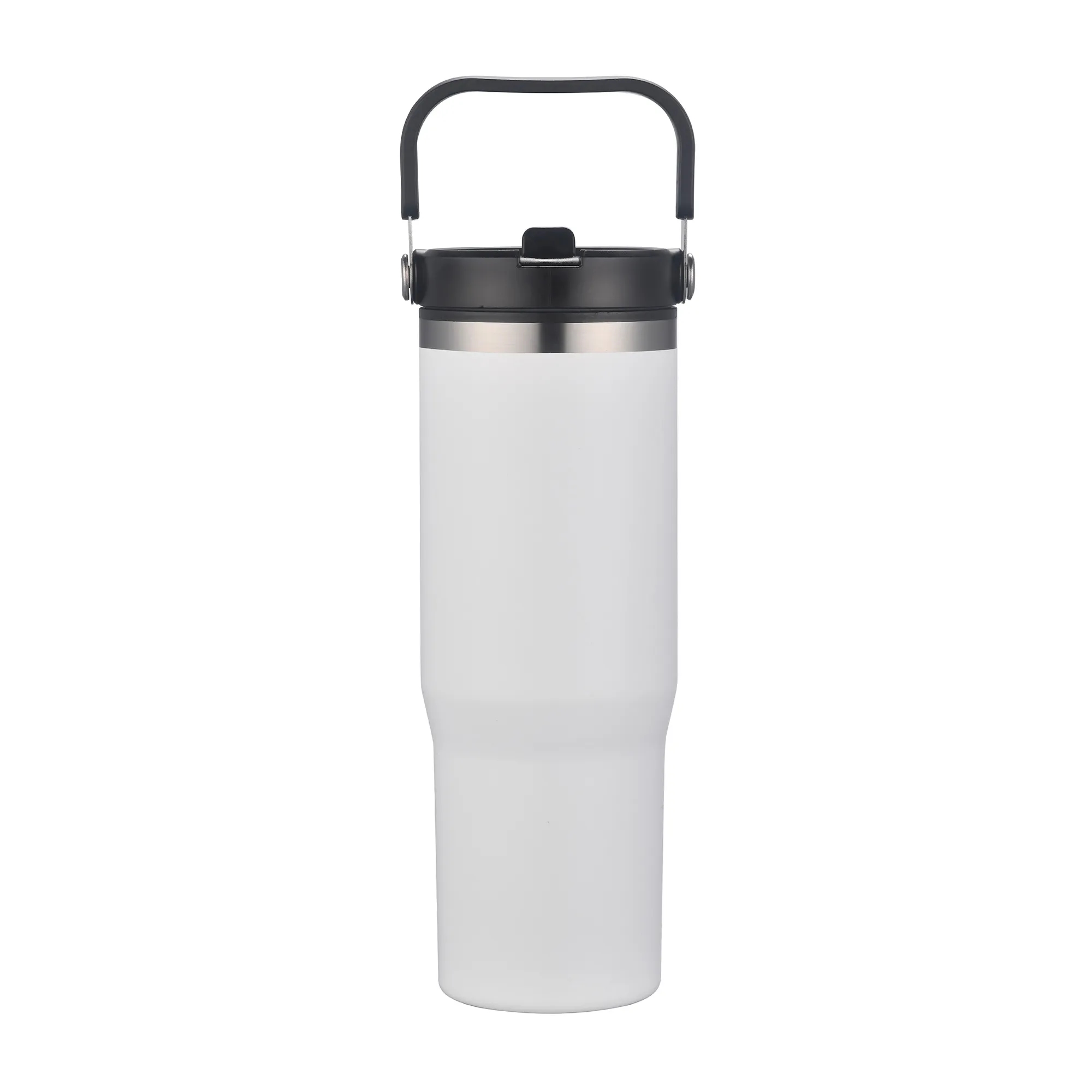 30oz. Double Wall SS / PP Mug with Handle and Flip Straw 8