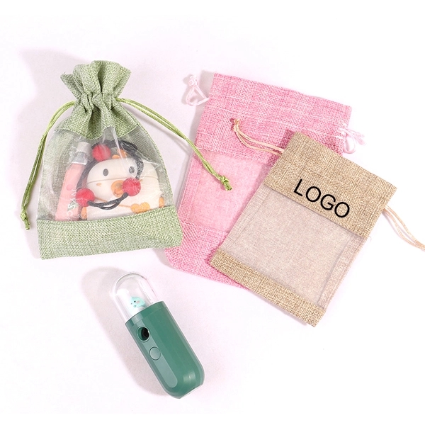Organza Jute Burlap Drawstring Gift Bag 4
