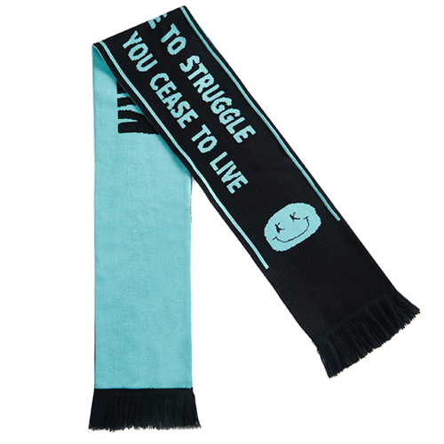 Custom Flat Knit Acrylic Scarf with Tassel - Multiple Sizes 3