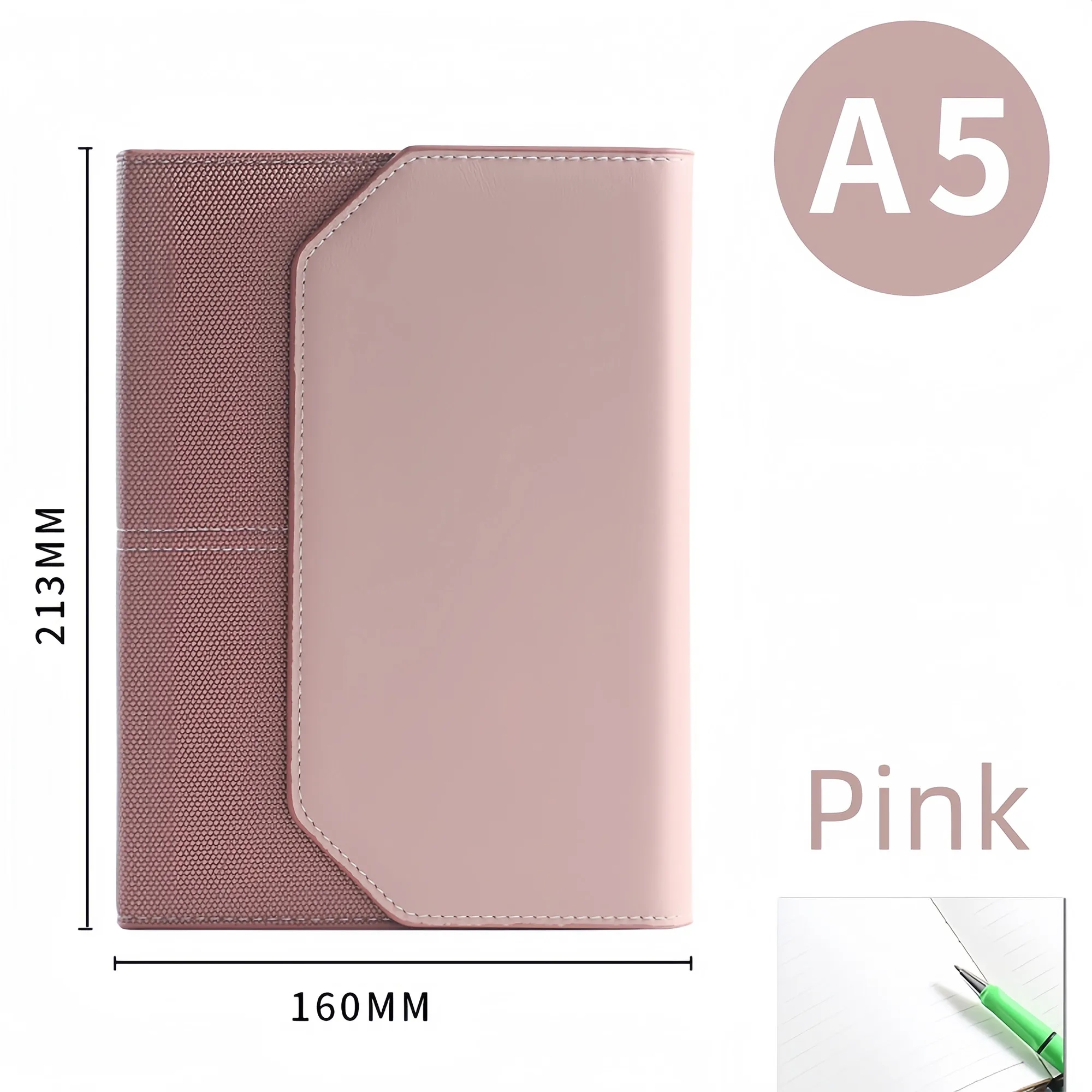 Magnetic Closure Executive Notebook Synthetic Leather 1
