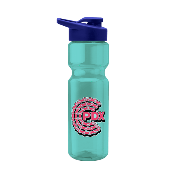 Blazer 28oz Transparent Bike Bottle w/Drink-thru Lid 1440