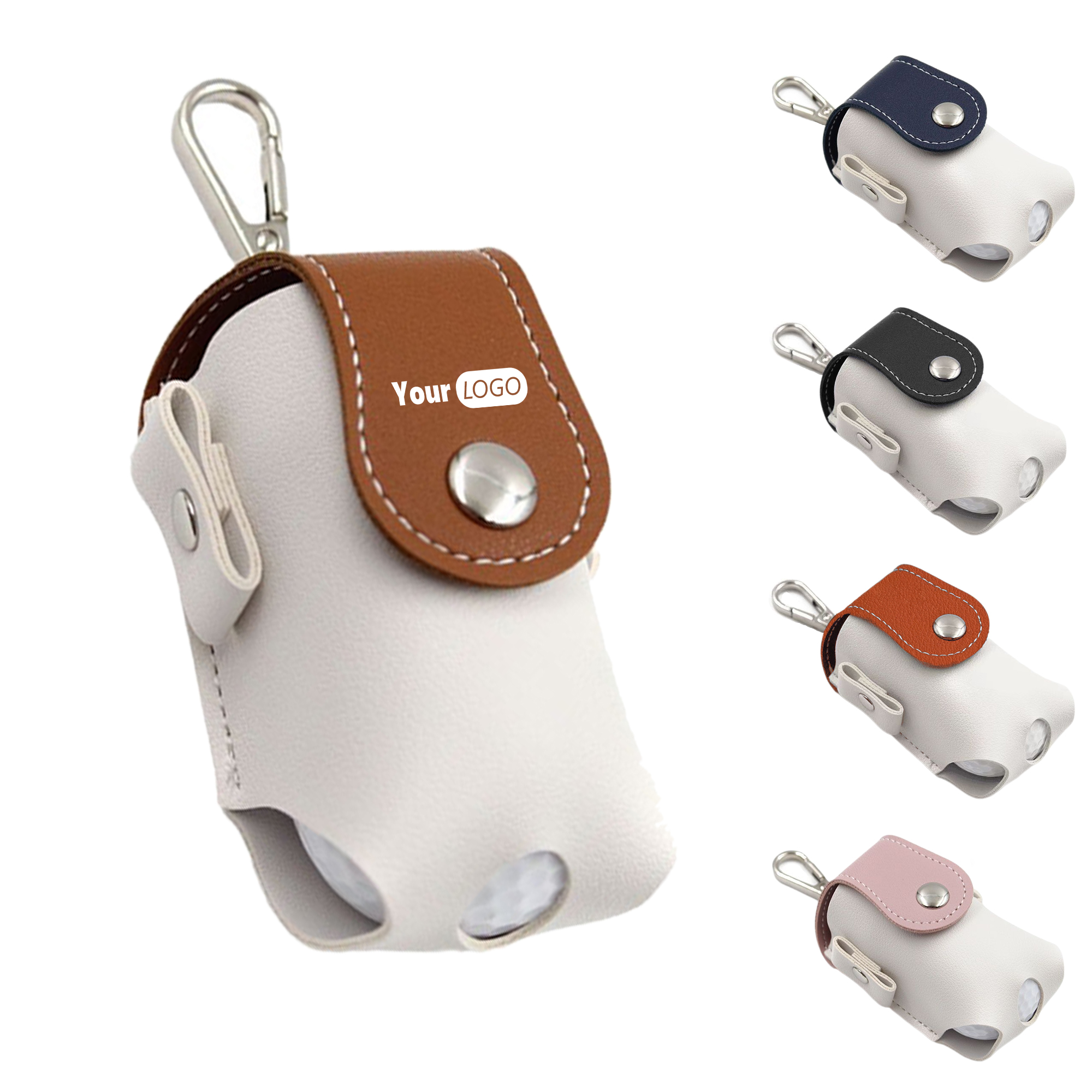 PU Mini Two-Tone Golf Ball Holder 3