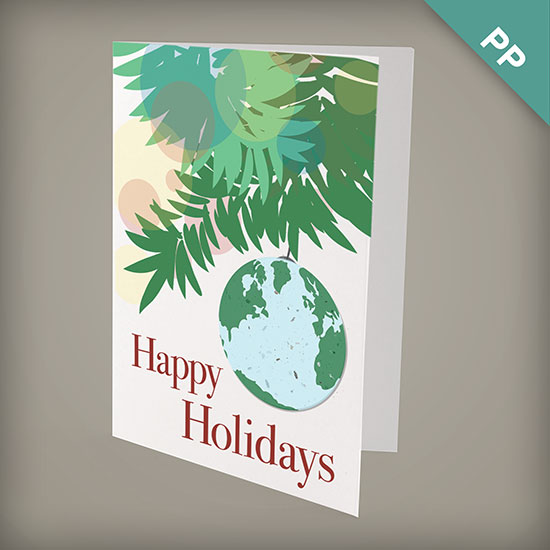 Plantable Earth Personalized Christmas Cards 10