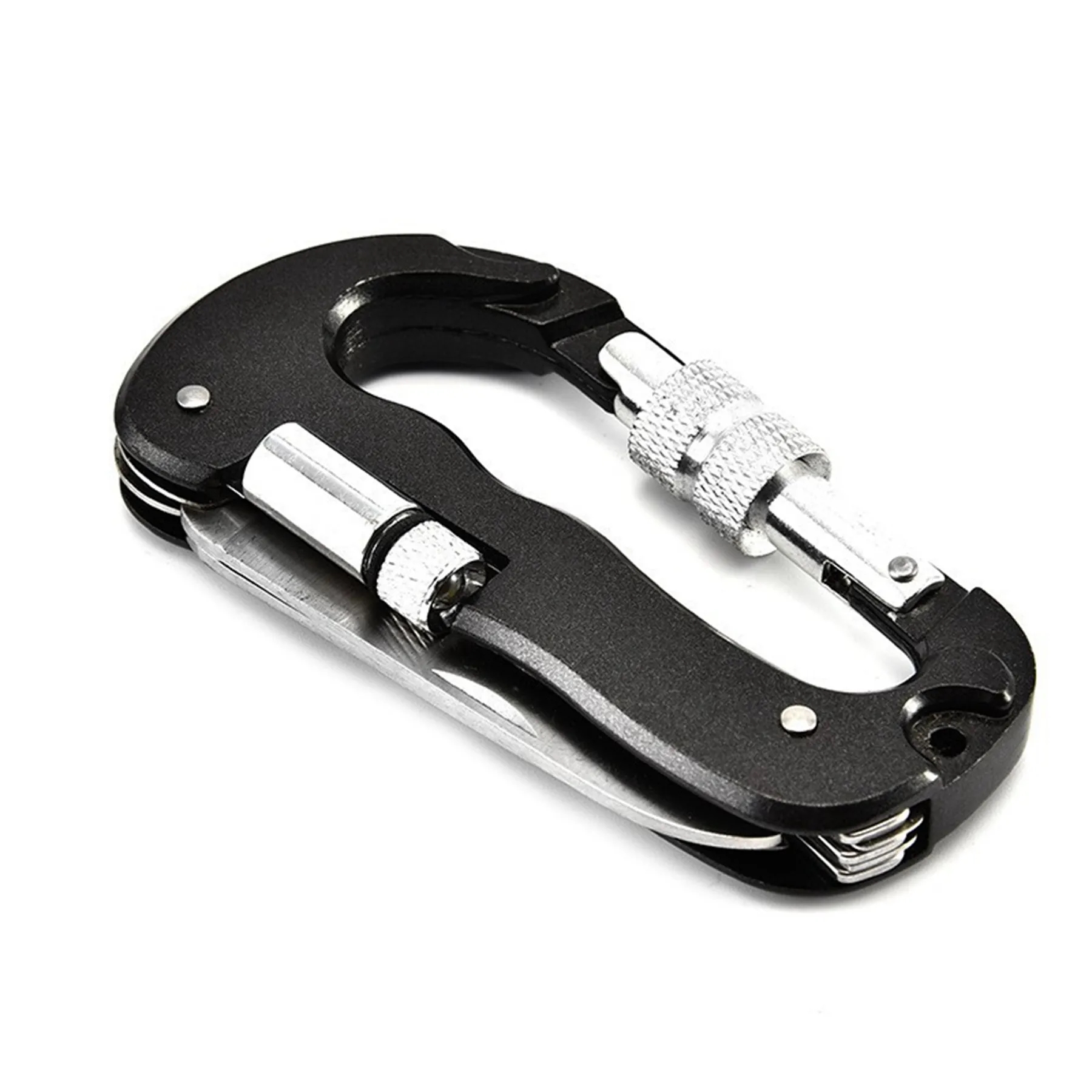 D Type Multi-function Carabiner Knife with Led Light 11