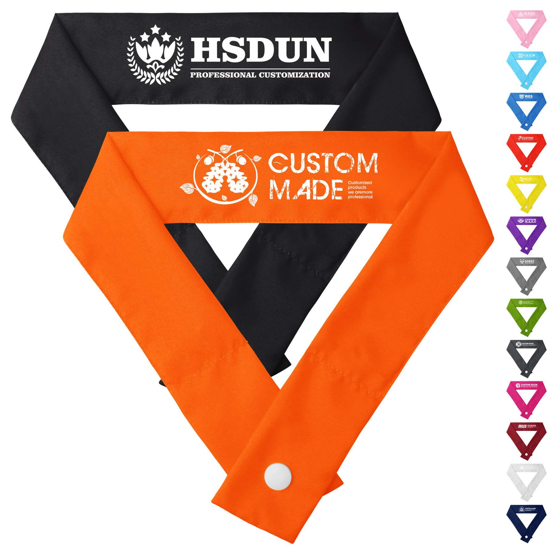 Snap-Button Sublimation Cooling Neck Wrap 8