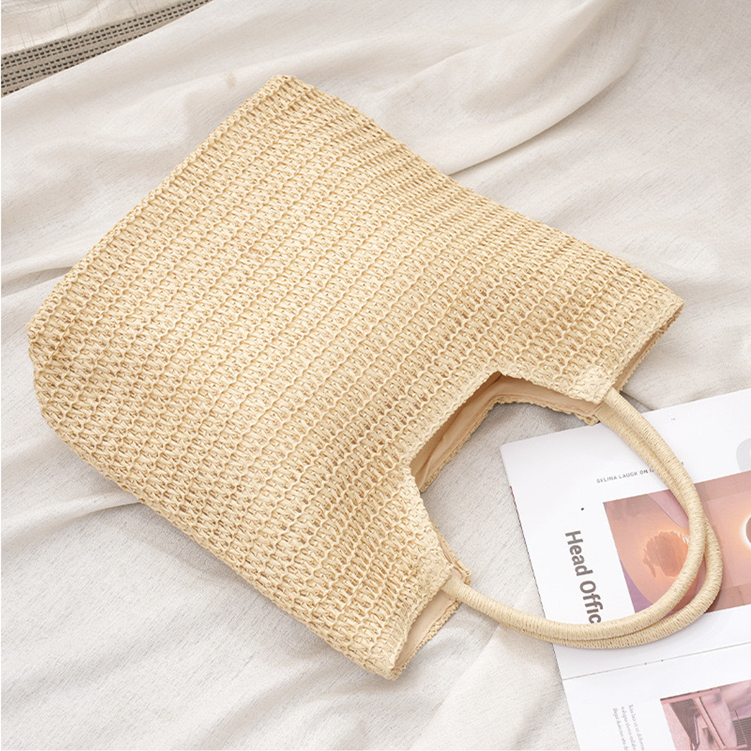2025 Summer Straw Tote - Beach Bag, Handwoven & Spacious 2