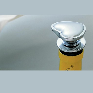 Ornamental Silver Heart Wine Bottle Stopper 2
