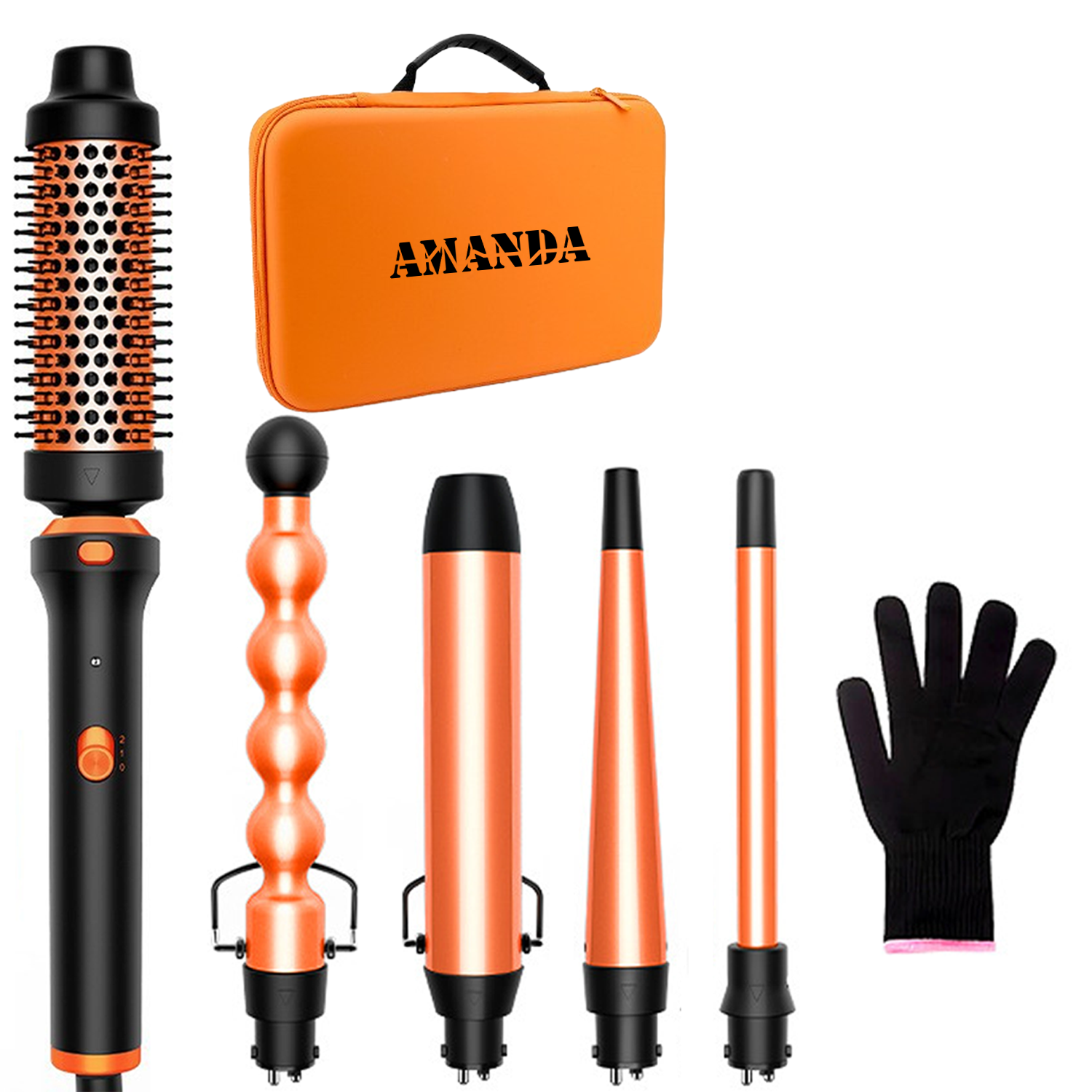 5-in-1 Multi-function Hair Straightener Brush Curling Iron 3