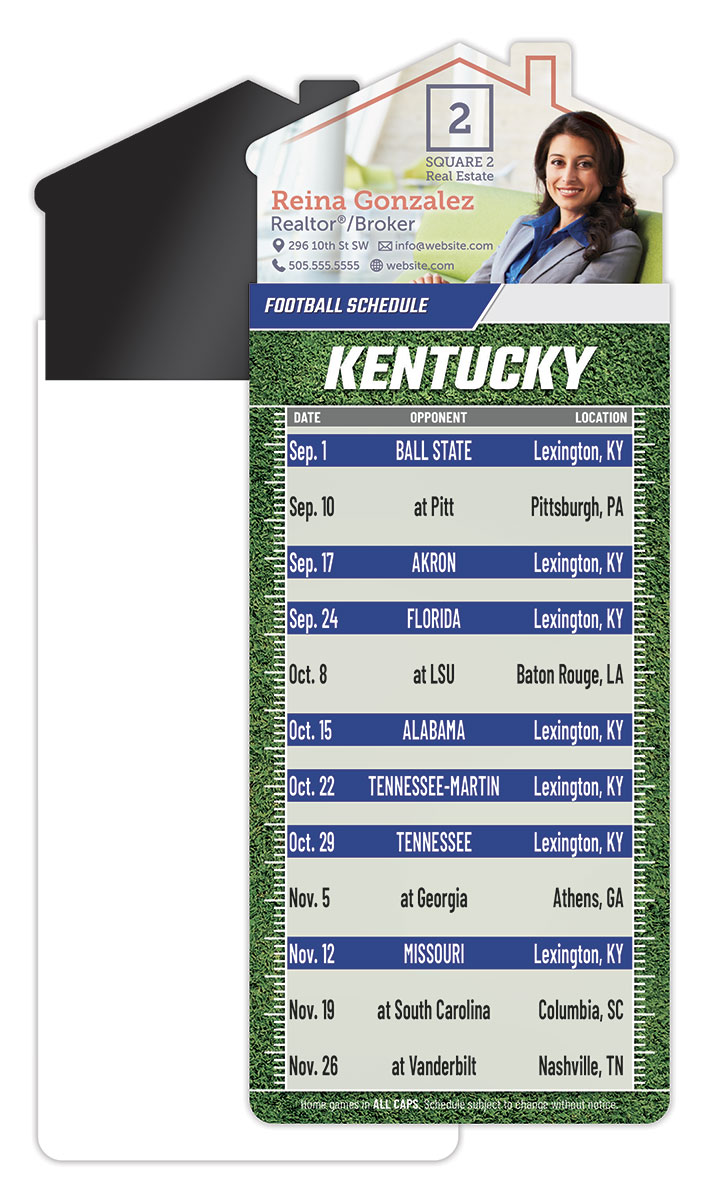 Magna-Card House Shape Magnet Football Schedules (3.5x9)