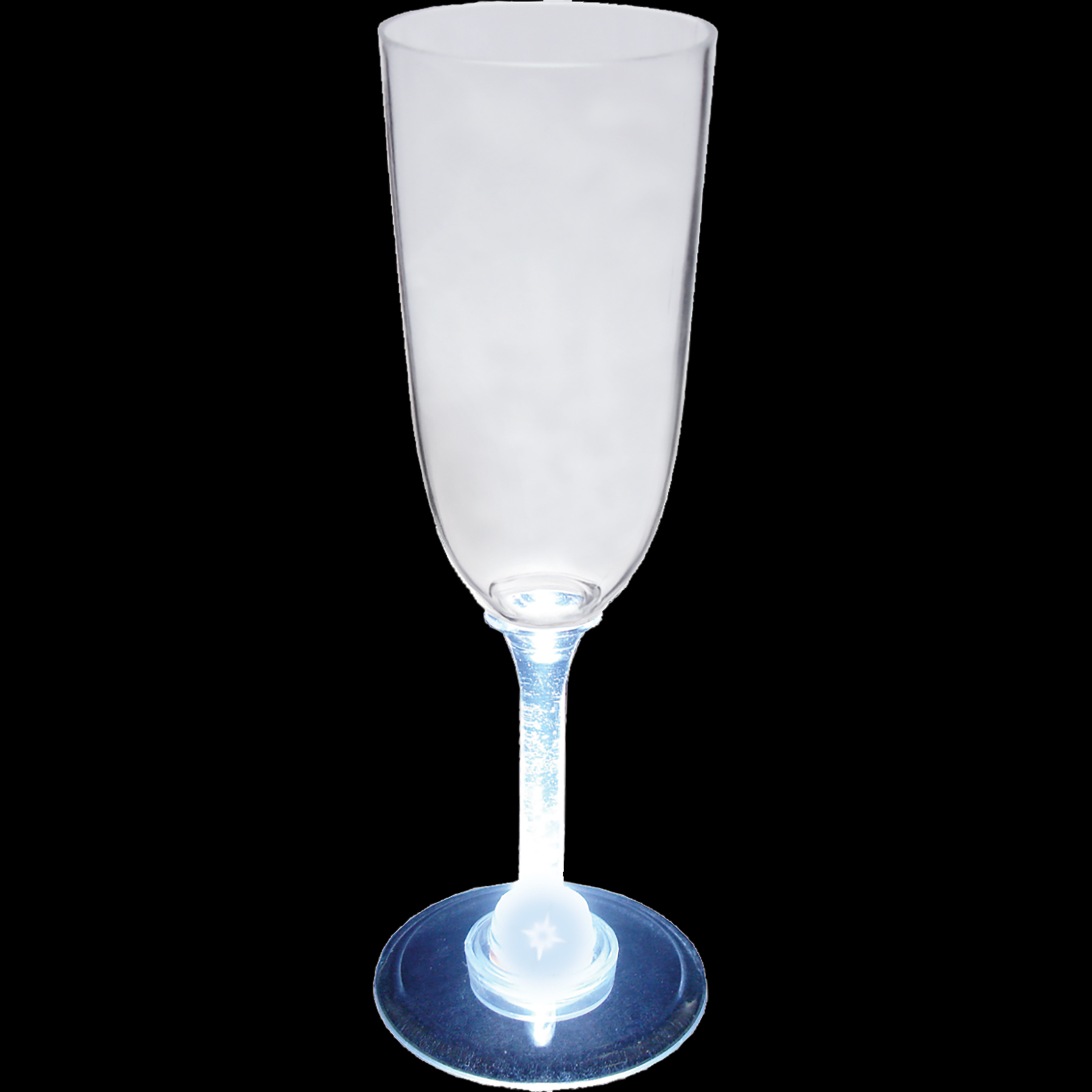 7oz Light Up Standard Stem Plastic Champagne Flute 14