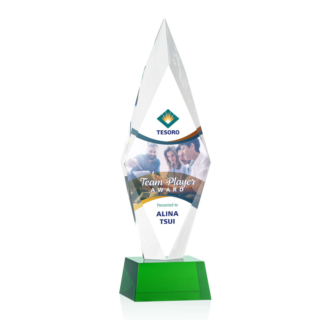 Manilow VividPrint™ Award on Robson Base - Green