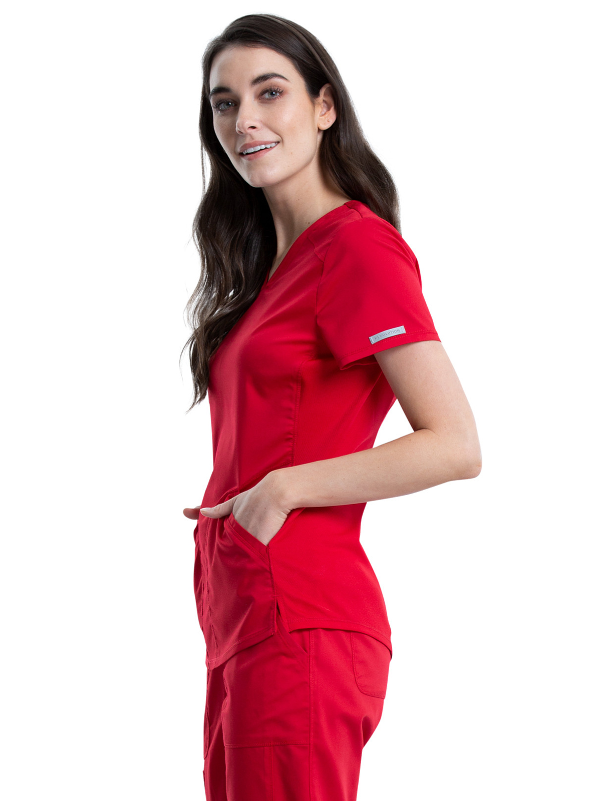 Cherokee - Workwear Revolution - Women's 2-Pocket V-Neck Top 52