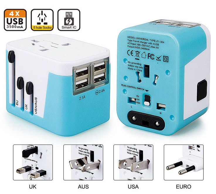 iBank ® Universal Travel Adapter, International Power Adapter 3