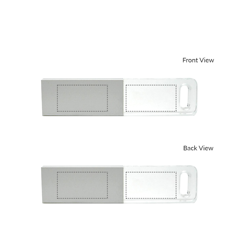 Lightweight LED Acrylic USB Flash Drive with Keychain 1