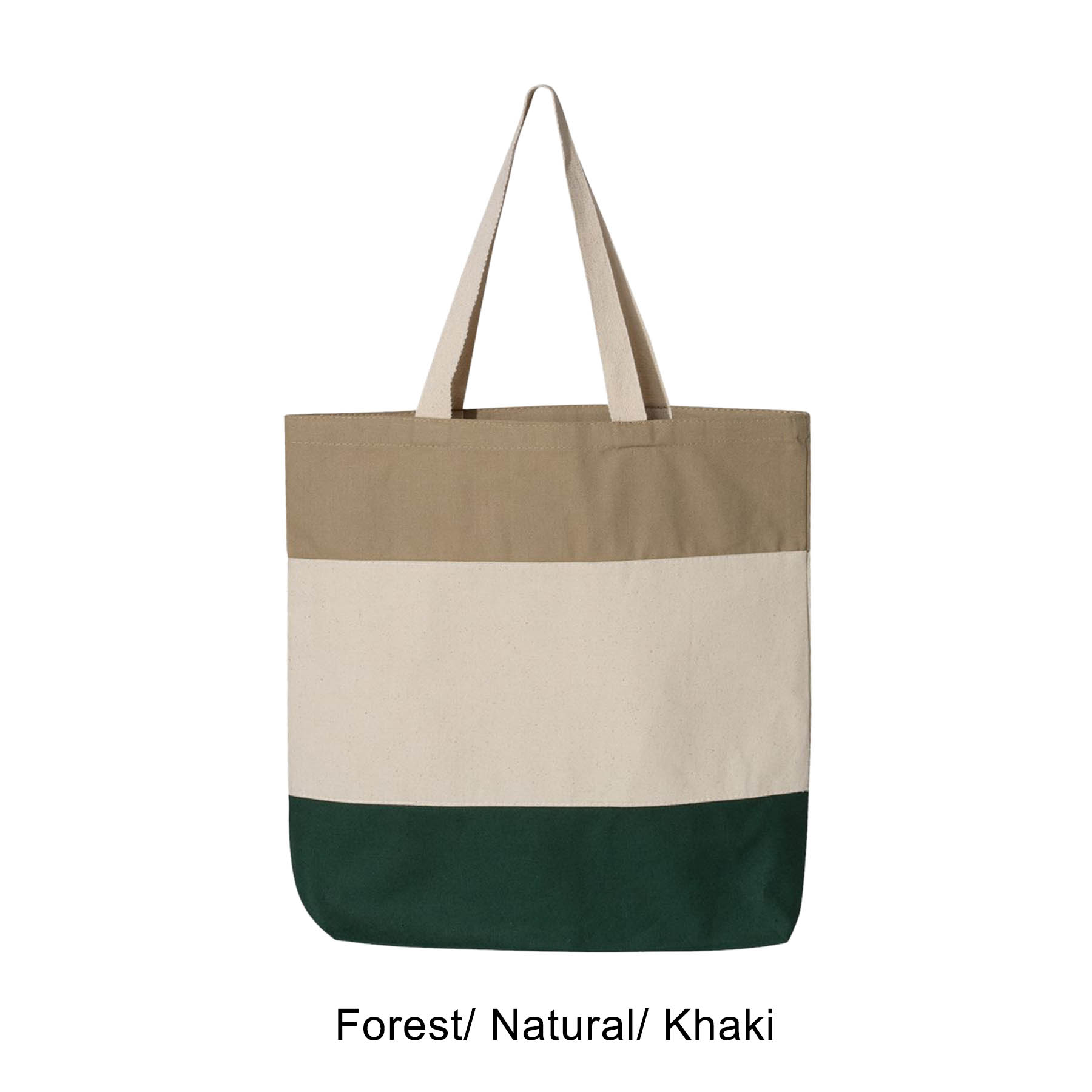 12 oz. 100% Heavy Canvas Webbed Handles Tri-Color Tote Bag 11