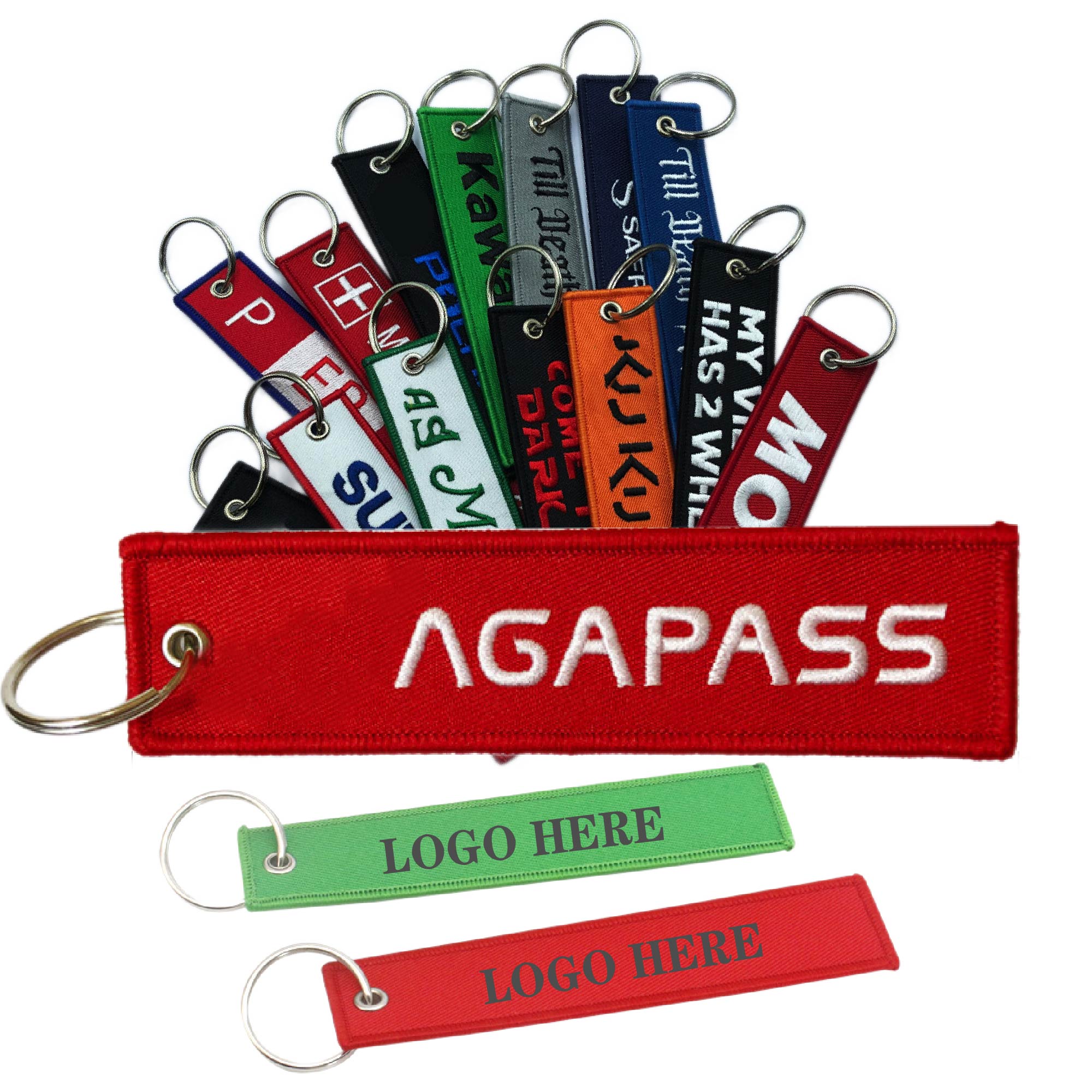 Embroidered Flight Keytag Keychain 2