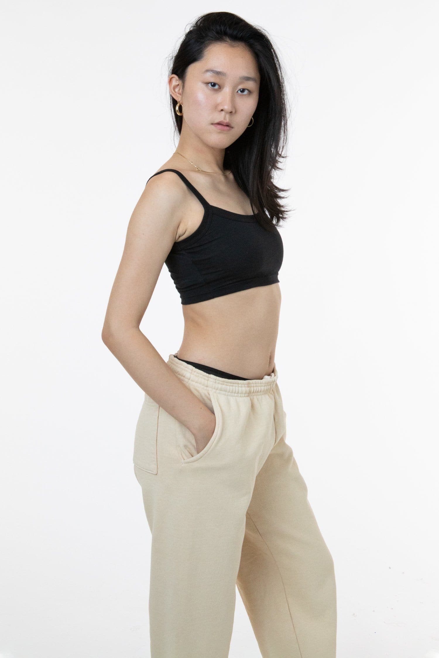 POLY COTTON CROPPED SPAGHETTI TANK 13