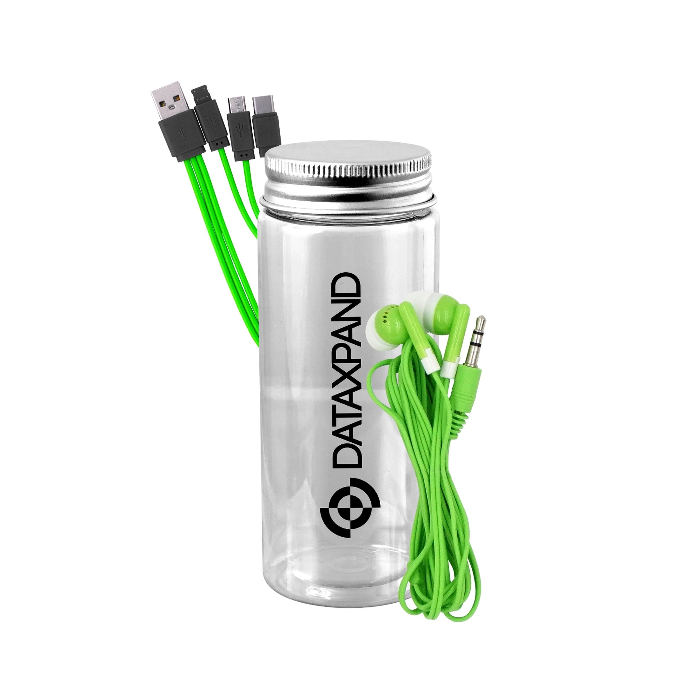 BOTTLED CABLE EAR BUD SET 8