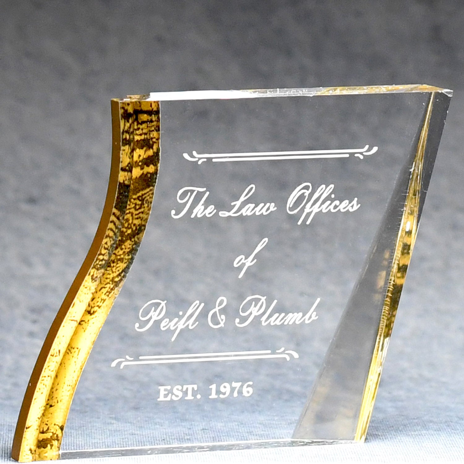 Acrylic Angled Square Paperweight 5