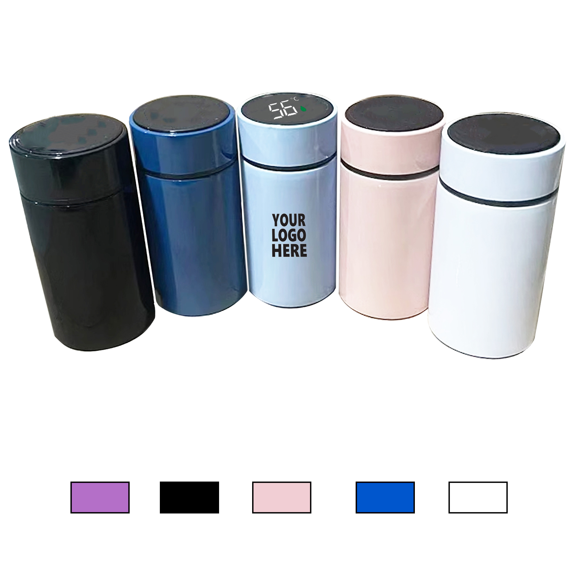 Portable 6.8 Oz Smart Temperature Display Thermos Bottle Custom, custom water bottle with logo imprint 2
