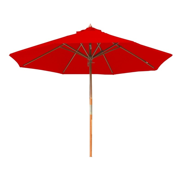 Round Wood Umbrella with 8 Ribs, Blank,9' 4