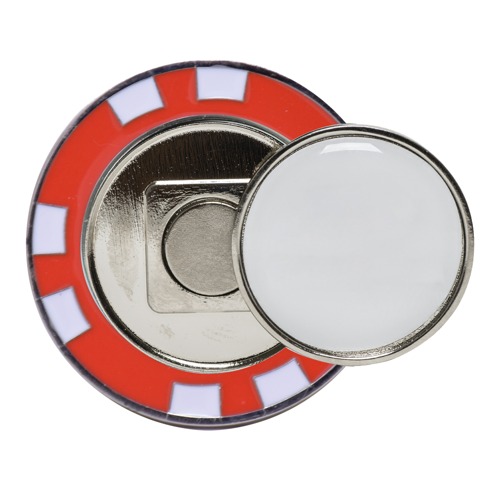 Metal Poker Chip with Removable Ball Marker 5